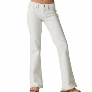 NWT* Lucky Brand Lil Maggie White Jeans Women's 10/30 ~ Stretch Low Rise Flare
